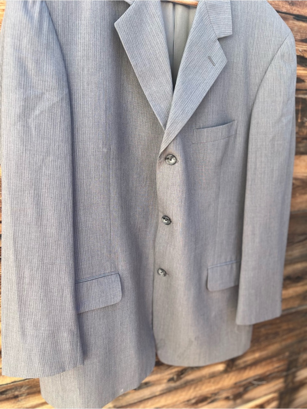 PERRY ELLIS | Gray Suit Jacket with Subtle Texture 44/36 - Picture 3 of 11